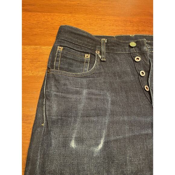 30 X 29 Left Field Work Wear Jeans Ringspun Cotton Made In USA Blue Denim - Picture 2 of 14